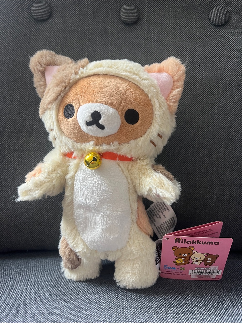 2015 Rilakkuma in Calico Cat Costume Plush - Neko Rilakkuma - San-X